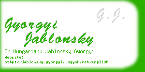 gyorgyi jablonsky business card